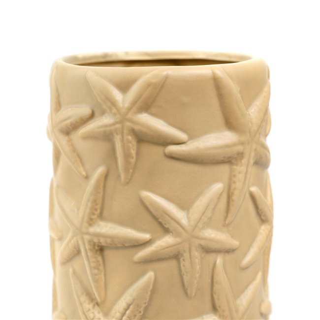 Vase Shana, ceramic, beige, H26cm, D10.5cm