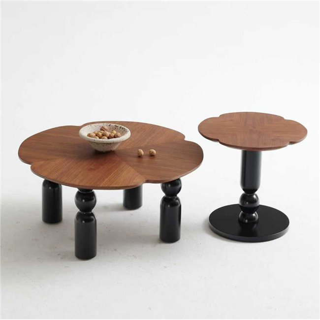 Coffee table Wallern, MDF/metal, D85cm H35cm