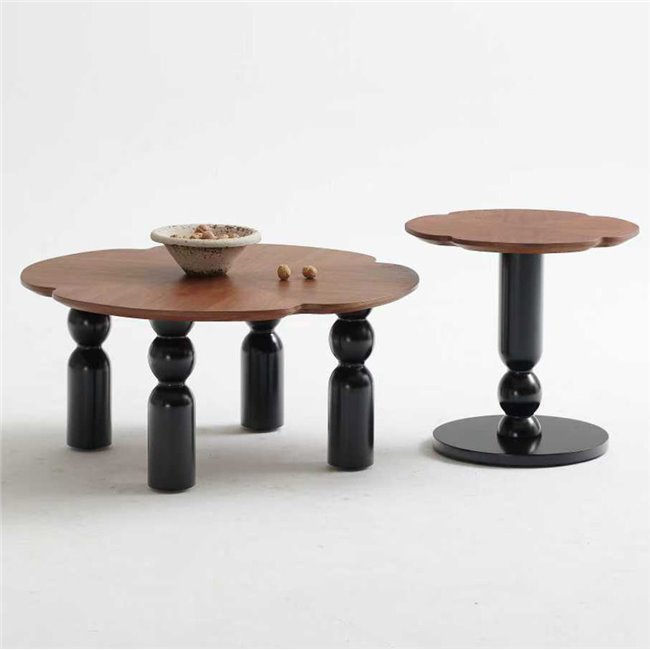 Coffee table Wallern, MDF/metal, D85cm H35cm