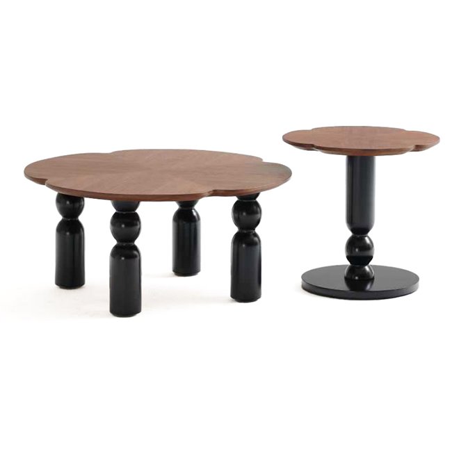 Coffee table Wallern, MDF/metal, D85cm H35cm