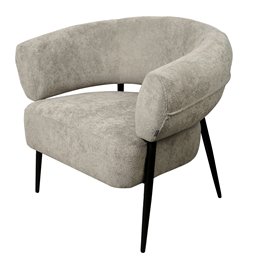 Atpūtas krēsls Davor, pelēks 2, H71x82x74cm, sēdvirsmas augstums 45cm