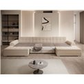 U-shaped sofa Evento Symmetrical, sleeping function, Jarell 18, corduroy, beige, H78x359x165cm