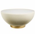 Side table Jello White, спеченный камень/металл/экокожа, D80cm H40cm