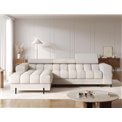 Угловой диван Elferlo L, раздвижной, Royal 18, букле, бежевый, H93x285x181cm