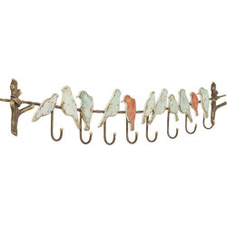 Coat rack with 8 hooks Bird Party, metal, 19x102x6cm 