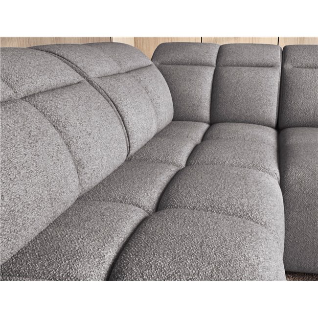 Угловой диван Elfalconn L, электрически выдвижной, Paolli 04, серый, H107x258x208cm