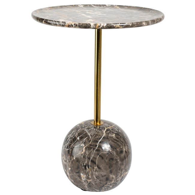 Приставной столик Jenice, мрамор/нержавеющая сталь, D40cm H55cm
