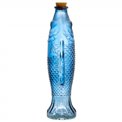 Decanter with cork FISH OCEANIA, blue, 540ml, H27x9x7cm
