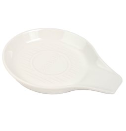 Ceramic spoon holder, white, H2x15x12cm