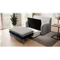 Sofa bed Elario, sleeping function, Nube 03, Nube 40, velvet, grey, H85x130x103cm