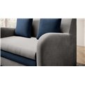 Sofa bed Elario, sleeping function, Nube 03, Nube 40, velvet, grey, H85x130x103cm