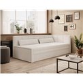 Sofa bed Elfulgeo R, sleeping function, Royal 01, boucle, white, H77x214x82cm