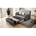 Sofa bed Elario, sleeping function, Nube 04, velvet, grey, H85x130x103cm