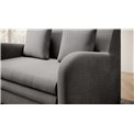 Sofa bed Elario, sleeping function, Nube 04, velvet, grey, H85x130x103cm