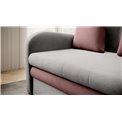 Sofa bed Elario, sleeping function, Nube 03, Nube 24, velvet, grey, H85x130x103cm