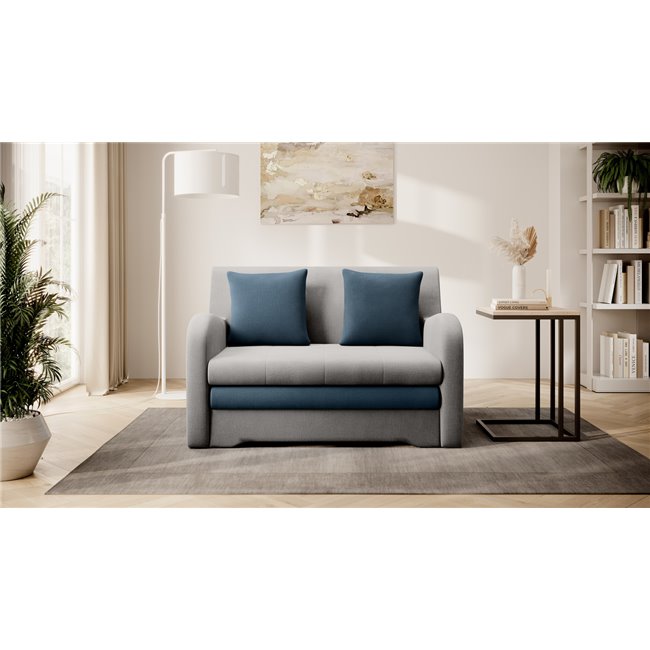 Sofa bed Elario, sleeping function, Nube 03, Monolith 76, velvet, grey, H85x130x103cm