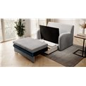 Sofa bed Elario, sleeping function, Nube 03, Monolith 76, velvet, grey, H85x130x103cm
