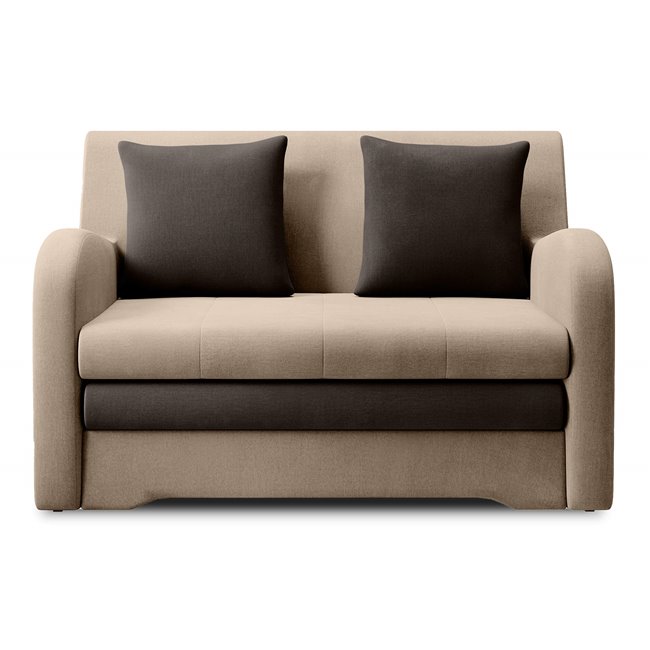 Sofa bed Elario, sleeping function, Nube 20, Nube 22, velvet, light brown, H85x130x103cm