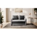 Sofa bed Elario, sleeping function, Nube 03, Nube 6, velvet, grey, H85x130x103cm