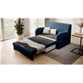 Sofa bed Elario, sleeping function, Nube 40, dark blue, H85x130x103cm