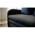 Sofa bed Elario, sleeping function, Nube 06, Nube 40, velvet, dark grey, H85x130x103cm