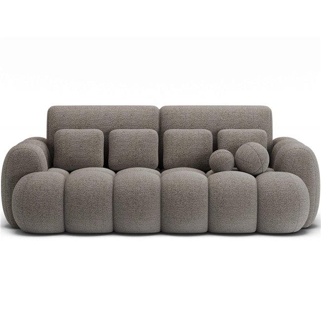 Sofa bed Elcotonn, sleeping function, Royal 20, boucle, beige, H105x256x119cm
