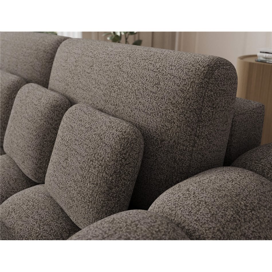 Sofa bed Elcotonn, sleeping function, Royal 20, boucle, beige, H105x256x119cm