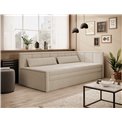 Sofa bed Elfulgeo R, sleeping function, Royal 18, boucle, beige, H77x214x82cm