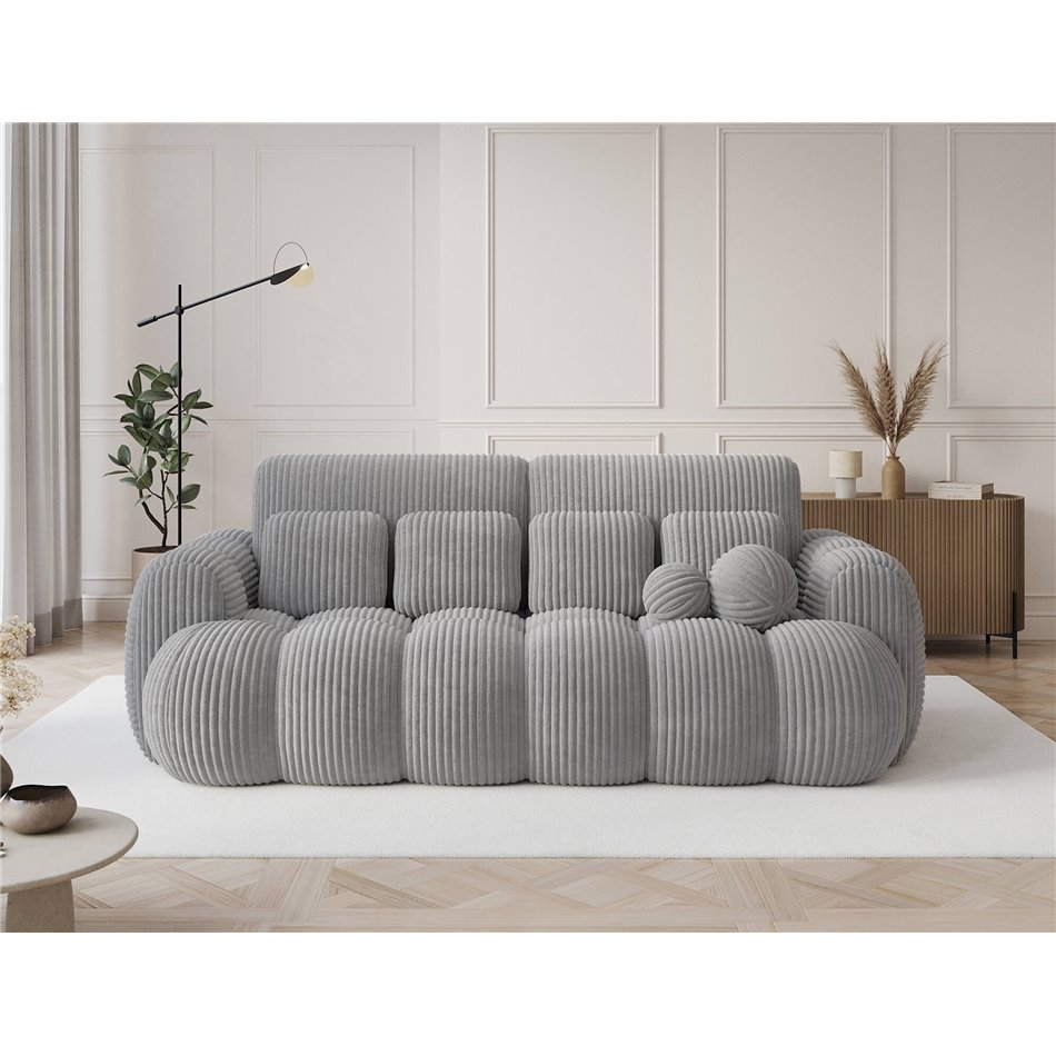 Sofa bed Elcotonn, sleeping function, Modullo 03, grey, H105x256x119cm