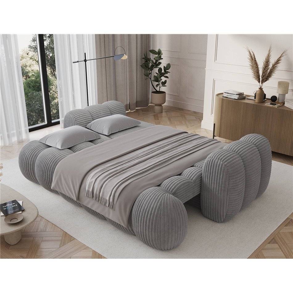 Sofa bed Elcotonn, sleeping function, Modullo 03, grey, H105x256x119cm