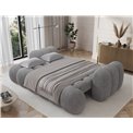 Sofa bed Elcotonn, sleeping function, Modullo 03, grey, H105x256x119cm