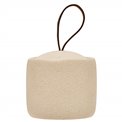 Round cotton jar OLEYA, beige, D10cm H9.4cm