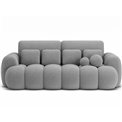 Sofa bed Elcotonn, sleeping function, Royal 04, boucle, grey, H105x256x119cm