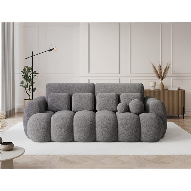 Sofa bed Elcotonn, sleeping function, Paolli 04, grey, H105x256x119cm