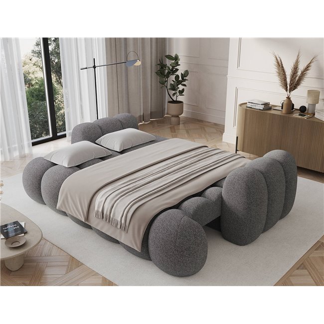 Sofa bed Elcotonn, sleeping function, Paolli 04, grey, H105x256x119cm