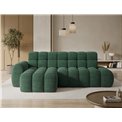 Corner sofa Eleedro L, electrically extendable, Amore 35, boucle, green, H98x283x165cm