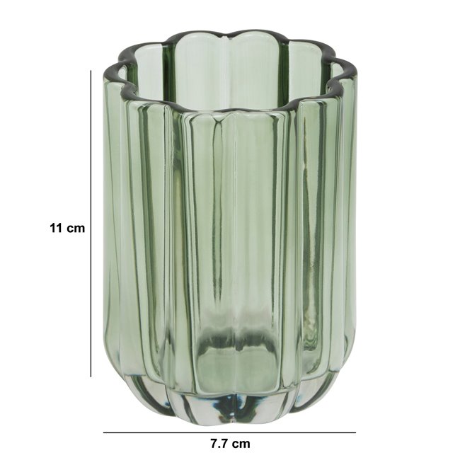 Trauciņš zobu birstēm FLOREA GREEN, zaļš, H11cm, D7.7cm