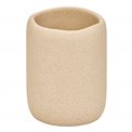 Teef brush holder OLEYA, beige, H9.9cm, D7.7cm