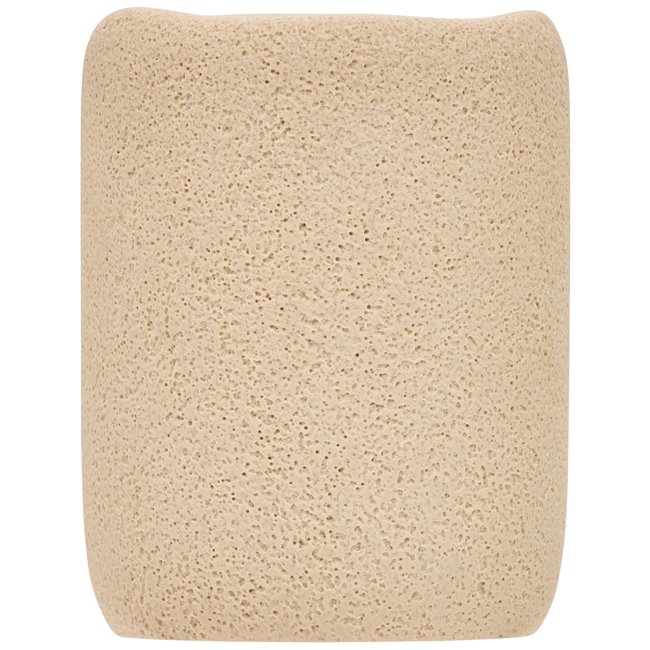 Teef brush holder OLEYA, beige, H9.9cm, D7.7cm