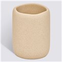 Teef brush holder OLEYA, beige, H9.9cm, D7.7cm