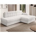Угловой диван Elezalt R, раздвижной, Royal 01, букле, белый, H82x240x150cm