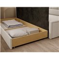 Sofa bed Elfulgeo L, sleeping function, Royal 01, boucle, white, H77x214x82cm