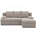 Corner sofa Elgino L/R Reversible, sleeping function, Jarell 18, corduroy, beige, H90x201x143cm