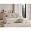 Corner sofa Elgino L/R Reversible, sleeping function, Modullo 18, beige, H90x201x143cm