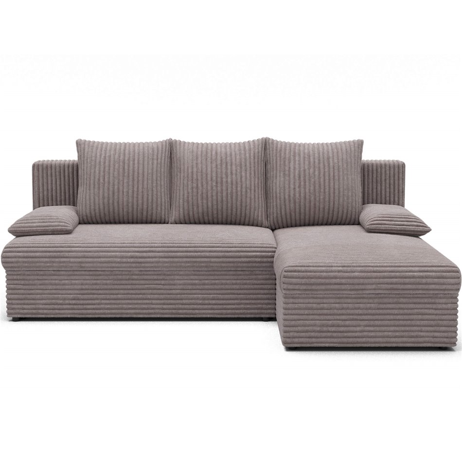 Corner sofa Elgino L/R Reversible, sleeping function, Modullo 03, grey, H90x201x143cm