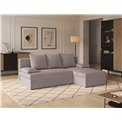 Corner sofa Elgino L/R Reversible, sleeping function, Modullo 03, grey, H90x201x143cm