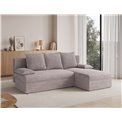 Corner sofa Elgino L/R Reversible, sleeping function, Modullo 03, grey, H90x201x143cm