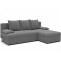 Corner sofa Elgino L/R Reversible, sleeping function, Royal 04, boucle, grey, H90x201x143cm