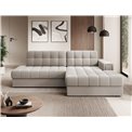 Угловой диван Elezalt R, раздвижной, Sola 18, бежевый, H82x240x150cm