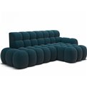 Corner sofa Eleedro R, electrically extendable, Amore 40, boucle, blue, H98x283x165cm